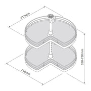 Innostor Plus 3/4 Carousel To Suit 900 x 900mm L Shaped Corner Base Cabinet