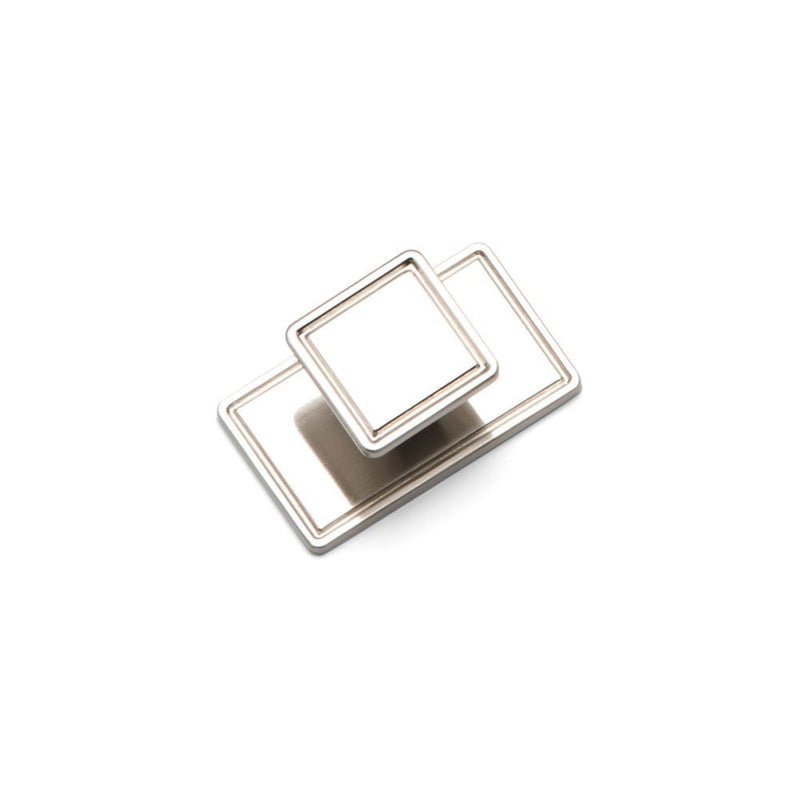 WINDSOR Square Knob Kitchen/Bedroom Door Handle Brushed Nickel