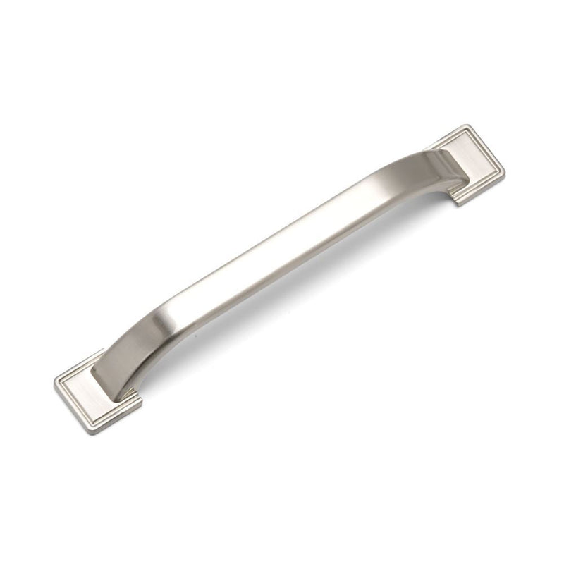WINDSOR D Handle Kitchen/Bedroom Door Handle Brushed Nickel - 160mm Centres (202mm Overall Length)