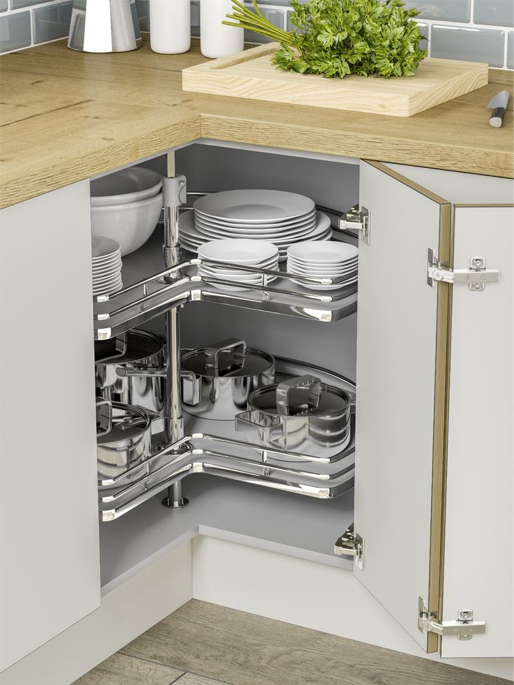 Innostor Plus 3/4 Carousel To Suit 900 x 900mm L Shaped Corner Base Cabinet