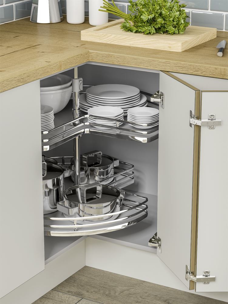 Innostor Plus 3/4 Carousel To Suit 900 x 900mm L Shaped Corner Base Cabinet