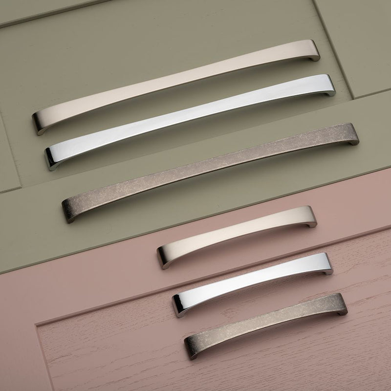 Brent D Handle Kitchen/Bedroom Door Handle Brushed Nickel