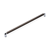 LANY KNURLED D Handle Kitchen/Bedroom Door Handle Antique Copper / Chrome (Various Sizes) - 320mm Hole Centres (335mm