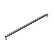 LANY KNURLED D Handle Kitchen/Bedroom Door Handle Pewter / Chrome (Various Sizes) - 320mm Hole Centres (335mm Overall