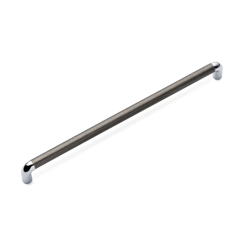 LANY KNURLED D Handle Kitchen/Bedroom Door Handle Pewter / Chrome (Various Sizes) - 320mm Hole Centres (335mm Overall