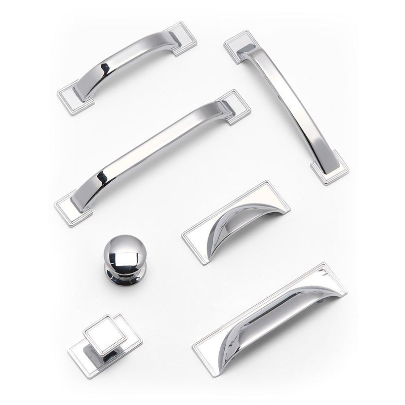 WINDSOR Square Knob Kitchen/Bedroom Door Handle Chrome