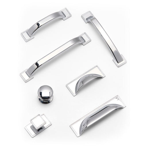 WINDSOR Square Knob Kitchen/Bedroom Door Handle Chrome