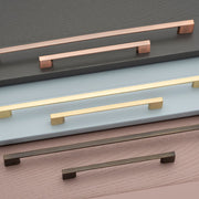 SLIM SQUARE D Handle Kitchen/Bedroom Door Handle Antique Copper