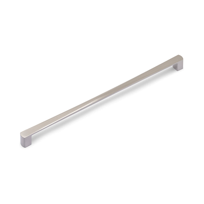 RENNE D Handle Kitchen/Bedroom Door Handle Brushed Nickel (Various Sizes) - 320mm Hole Centres (326mm Overall Length)