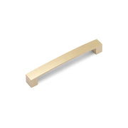 Block Bar D Handle Kitchen/Bedroom Door Handle Matt Satin Brass - 160mm Centres (177mm Overall Length)