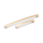 Block Bar D Handle Kitchen/Bedroom Door Handle Matt Satin Brass