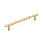 LINEA T Bar Handle Kitchen/Bedroom Door Handle Satin Brass (Various Sizes) - 160mm Hole Centres (200mm Overall Length)