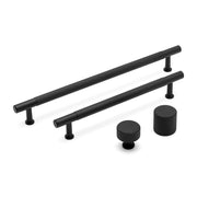 LINEA T Bar Handle Kitchen/Bedroom Door Handle Matt Black (Various Sizes)