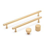 Linea Round Post Knob Kitchen/Bedroom Door Handle Satin Brass