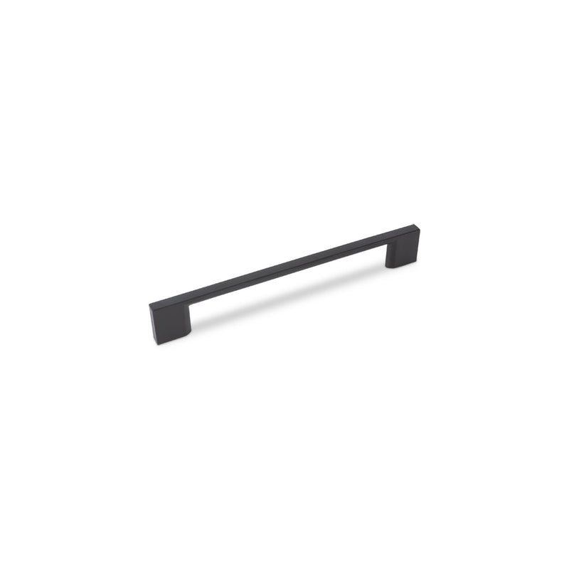 SLIM SQUARE D Handle Kitchen/Bedroom Door Handle Matt Black - 160mm Centres (188mm Overall Length)