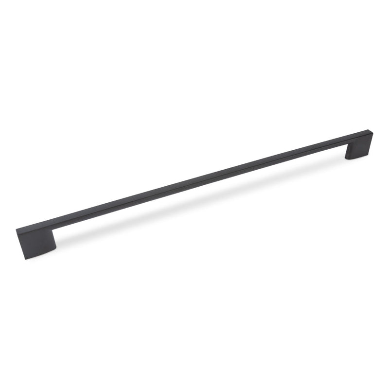 SLIM SQUARE D Handle Kitchen/Bedroom Door Handle Matt Black - 320mm Centres (358mm Overall Length)