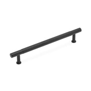 LINEA T Bar Handle Kitchen/Bedroom Door Handle Matt Black (Various Sizes) - 160mm Hole Centres (200mm Overall Length)