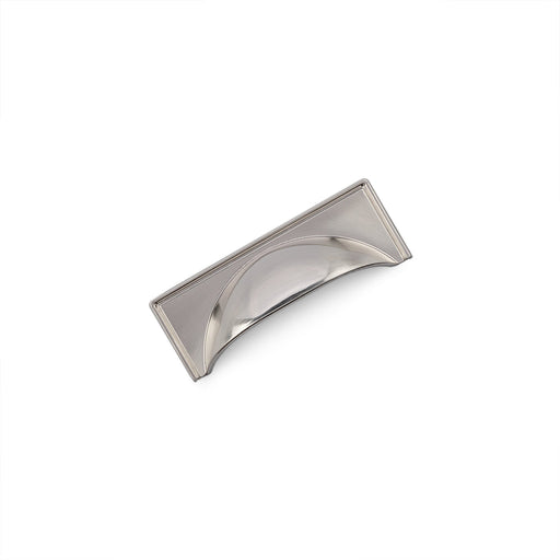 WINDSOR Cup Handle Kitchen/Bedroom Door Handle Brushed Nickel - 64mm Hole Centres (97mm Overall Length)