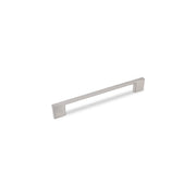 SLIM SQUARE D Handle Kitchen/Bedroom Door Handle Brushed Nickel - 96mm Centres (120mm Overall Length)