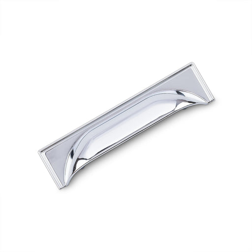WINDSOR Cup Handle Kitchen/Bedroom Door Handle Chrome - 96mm Hole Centres (145mm Overall Length)