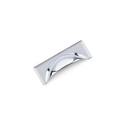 WINDSOR Cup Handle Kitchen/Bedroom Door Handle Chrome - 64mm Hole Centres (97mm Overall Length)