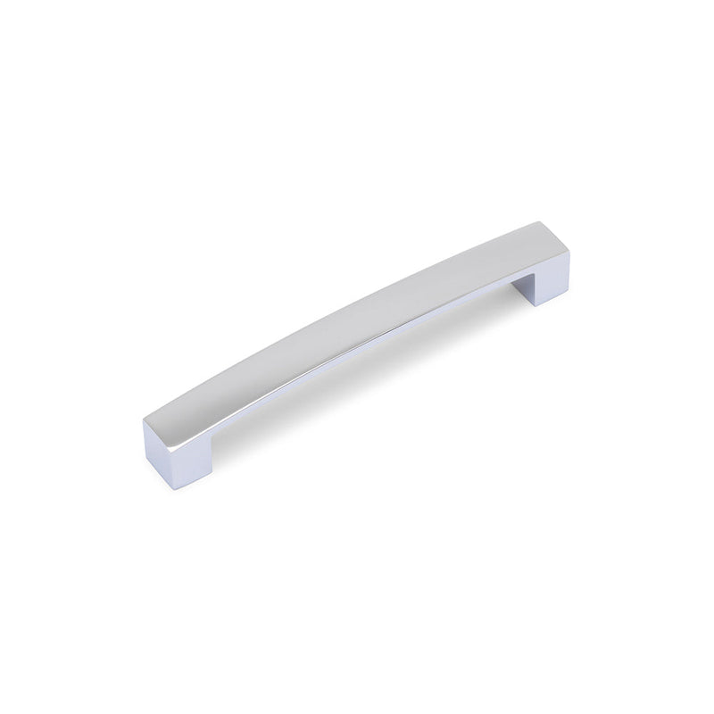 Block Bar D Handle Kitchen/Bedroom Door Handle Chrome - 128mm Centres (146mm Overall Length)