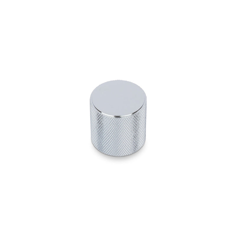 FENDER KNURLED Round Knob Kitchen/Bedroom Door Handle Chrome