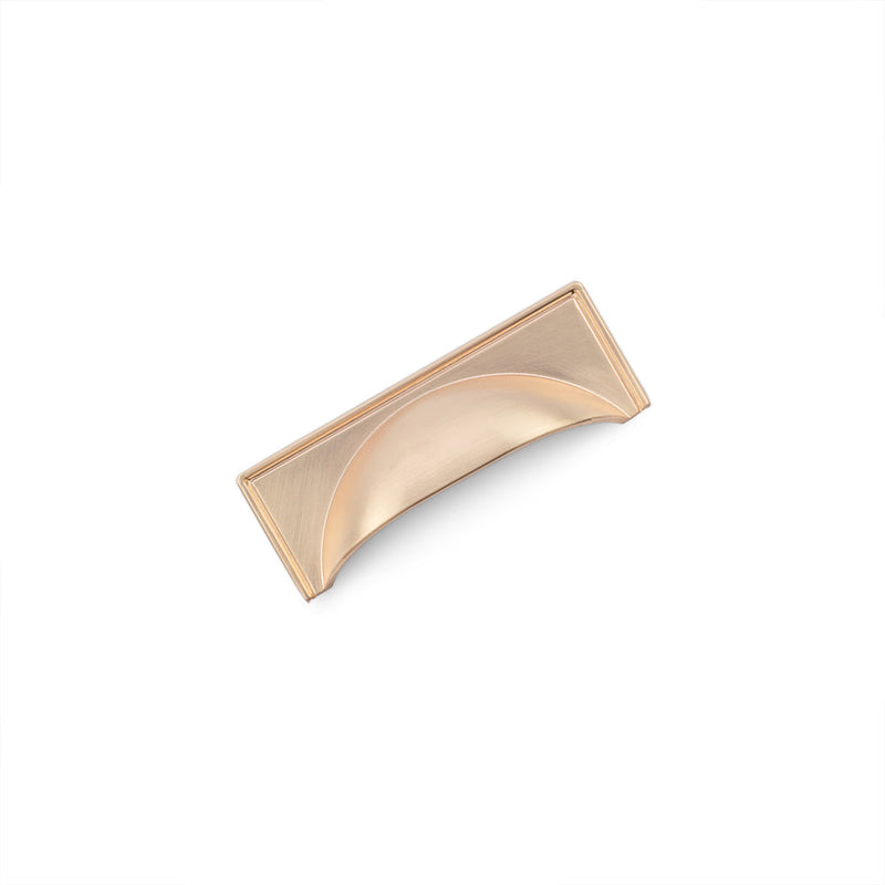 WINDSOR Cup Handle Kitchen/Bedroom Door Handle Champagne Gold - 64mm Hole Centres (97mm Overall Length)