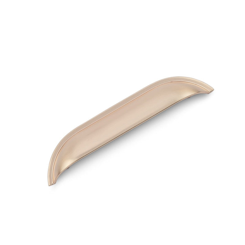 WINDSOR Shell Handle Kitchen/Bedroom Door Handle Champagne Gold - 128mm Hole Centres (174mm Overall Length)