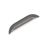 WINDSOR Shell Handle Kitchen/Bedroom Door Handle Pewter - 128mm Hole Centres (174mm Overall Length)