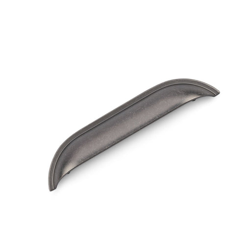 WINDSOR Shell Handle Kitchen/Bedroom Door Handle Pewter - 128mm Hole Centres (174mm Overall Length)