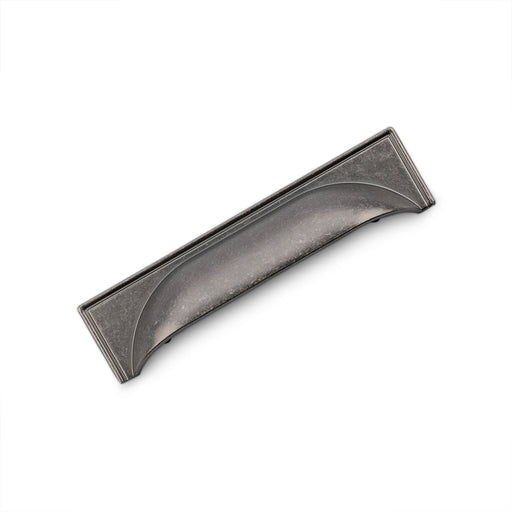 WINDSOR Cup Handle Kitchen/Bedroom Door Handle Pewter - 96mm Hole Centres (145mm Overall Length)
