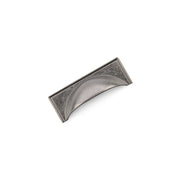 WINDSOR Cup Handle Kitchen/Bedroom Door Handle Pewter - 64mm Hole Centres (97mm Overall Length)