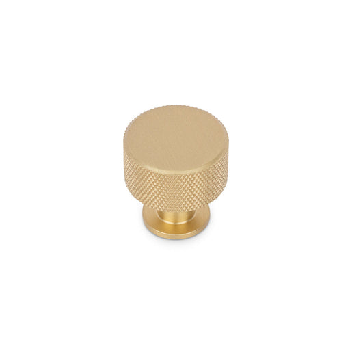 FENDER KNURLED Round Post Knob Kitchen/Bedroom Door Handle Satin Brass