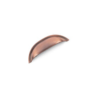 WINDSOR Shell Handle Kitchen/Bedroom Door Handle Antique Copper - 64mm Hole Centres (110mm Overall Length)