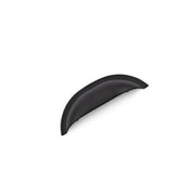WINDSOR Shell Handle Kitchen/Bedroom Door Handle Matt Black - 64mm Hole Centres (110mm Overall Length)
