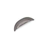 WINDSOR Shell Handle Kitchen/Bedroom Door Handle Pewter - 64mm Hole Centres (110mm Overall Length)
