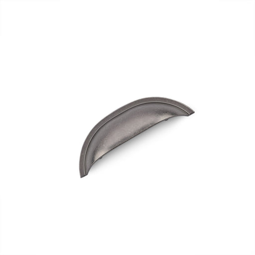 WINDSOR Shell Handle Kitchen/Bedroom Door Handle Pewter - 64mm Hole Centres (110mm Overall Length)