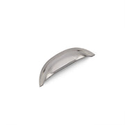WINDSOR Shell Handle Kitchen/Bedroom Door Handle Brushed Nickel - 64mm Hole Centres (110mm Overall Length)