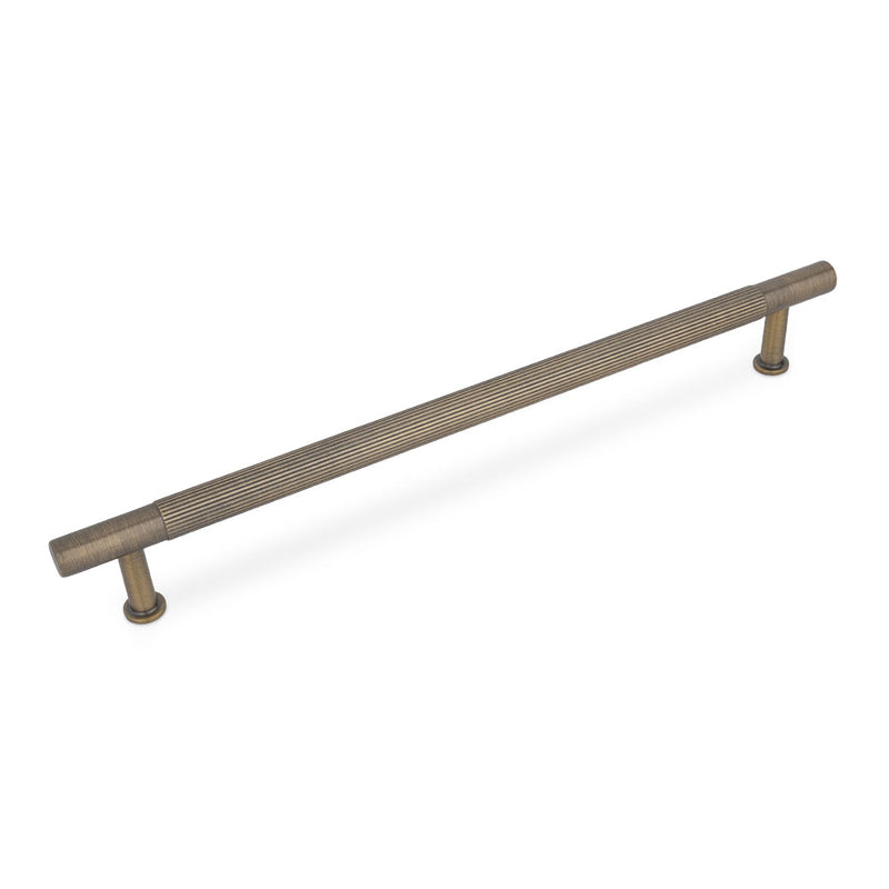 LINEA T Bar Handle Kitchen/Bedroom Door Handle Antique Brass (Various Sizes) - 224mm Hole Centres (264mm Overall Length)