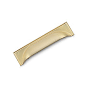 WINDSOR Cup Handle Kitchen/Bedroom Door Handle Satin Brass - 96mm Hole Centres (145mm Overall Length)