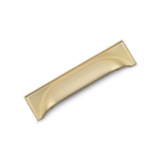 WINDSOR Cup Handle Kitchen/Bedroom Door Handle Satin Brass - 96mm Hole Centres (145mm Overall Length)