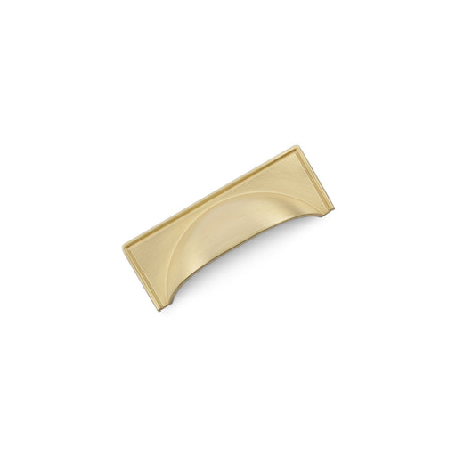 WINDSOR Cup Handle Kitchen/Bedroom Door Handle Satin Brass - 64mm Hole Centres (97mm Overall Length)