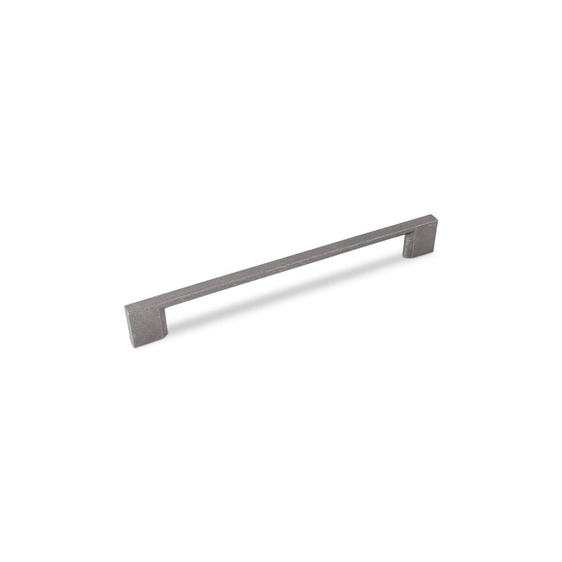 SLIM SQUARE D Handle Kitchen/Bedroom Door Handle Pewter - 160mm Centres (188mm Overall Length)