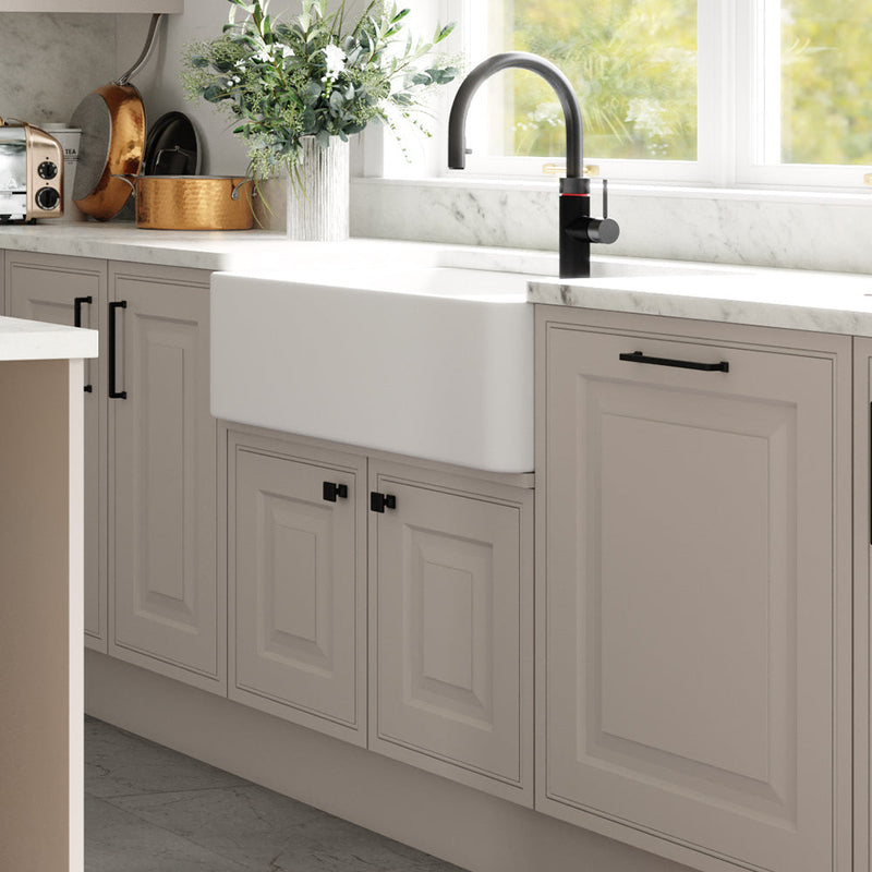 INES D Handle Kitchen/Bedroom Door Handle Matt Black (Various Sizes)