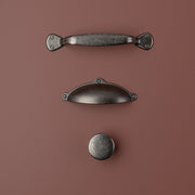Finsbury D Kitchen/Bedroom Door Handle Pewter - 96mm Centres (145mm Overall Length)