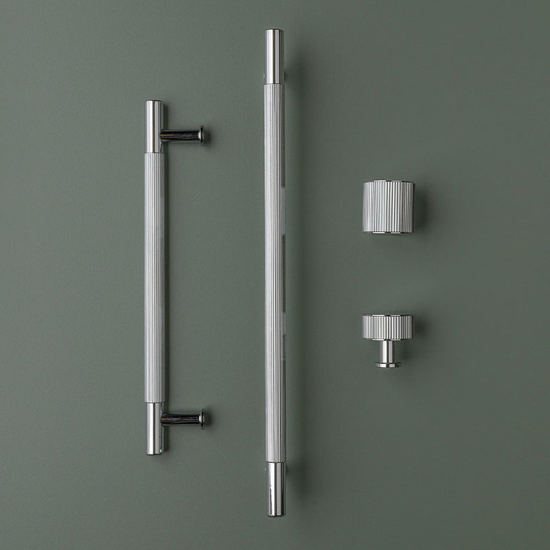 Linea Round Knob Kitchen/Bedroom Door Handle Chrome