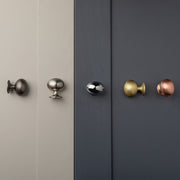 Camden Oval Knob Kitchen/Bedroom Door Handle Antique Copper