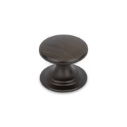 WINDSOR Round Knob Handle Kitchen/Bedroom Door Handle Antique Black - 38mm Diameter