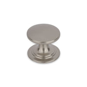 WINDSOR Round Knob Handle Kitchen/Bedroom Door Handle Brushed Nickel - 38mm Diameter